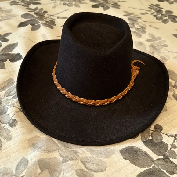 Men’s Coburn Black 100% Wool Western Hat - Picture 1 of 6